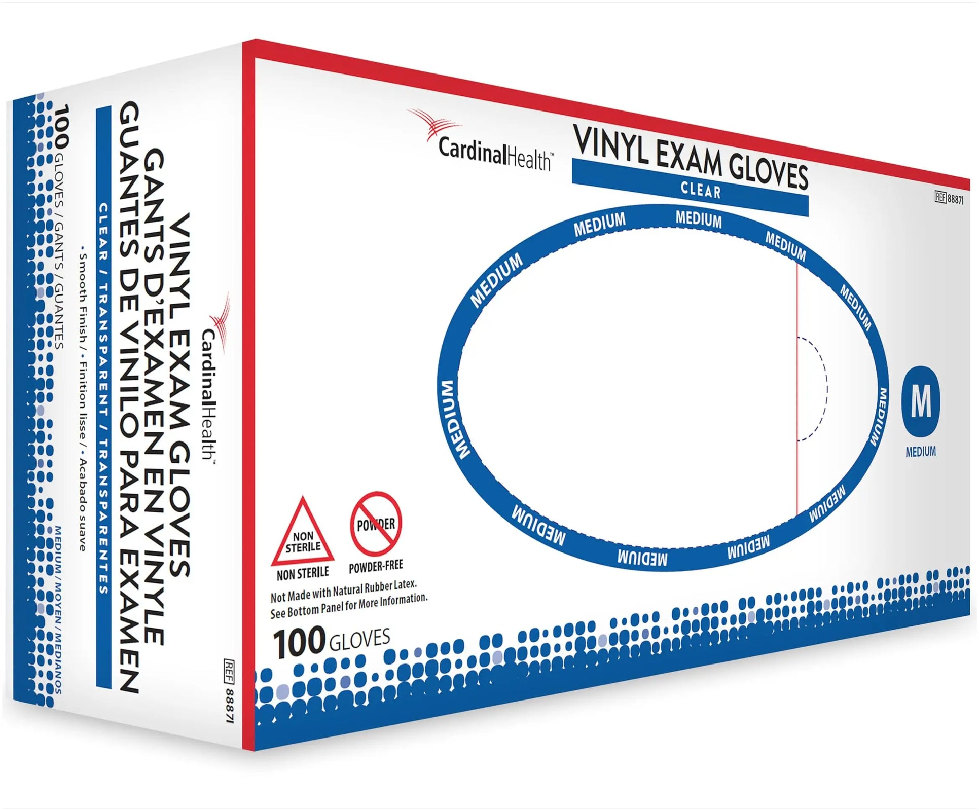 Cardinal Health Clear Vinyl Exam Gloves