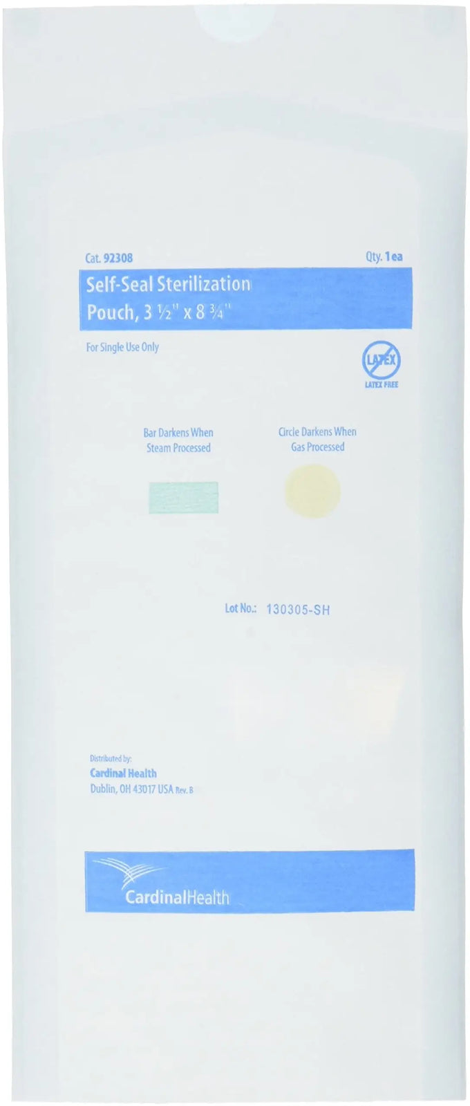 Cardinal Health Paper Sterilization Pouch, Self Seal, 3.5" x 8.75"