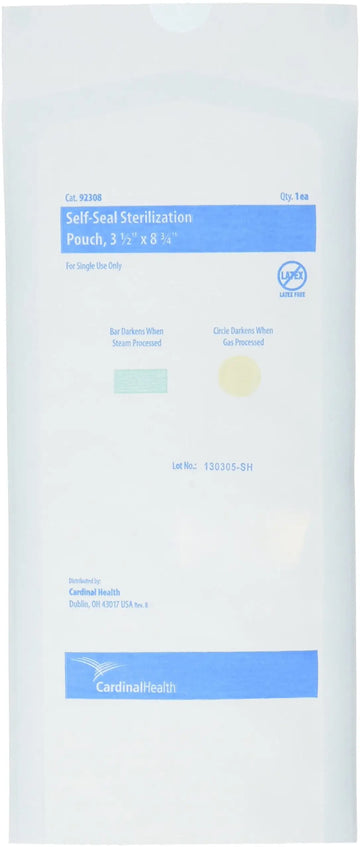 Cardinal Health Paper Sterilization Pouch, Self Seal, 3.5