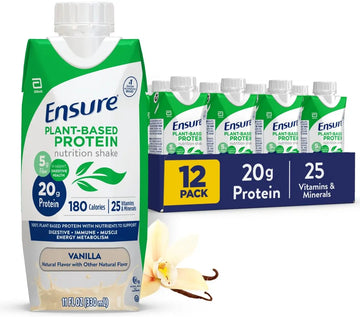 Ensure Plant-Based Protein Nutrition Shake, 11 oz Carton, Vanilla