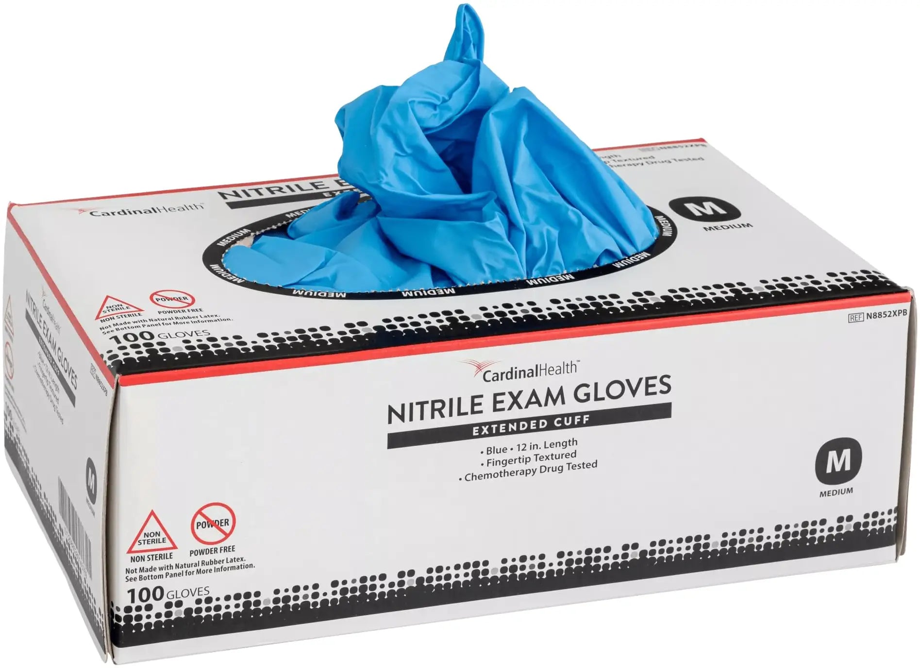 Cardinal Health Extended Cuff Powder-Free Nitrile Exam Gloves