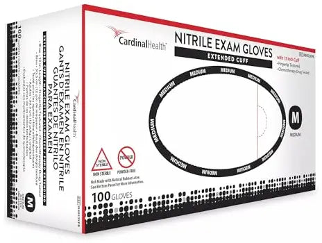 Cardinal Health Extended Cuff Powder-Free Nitrile Exam Gloves