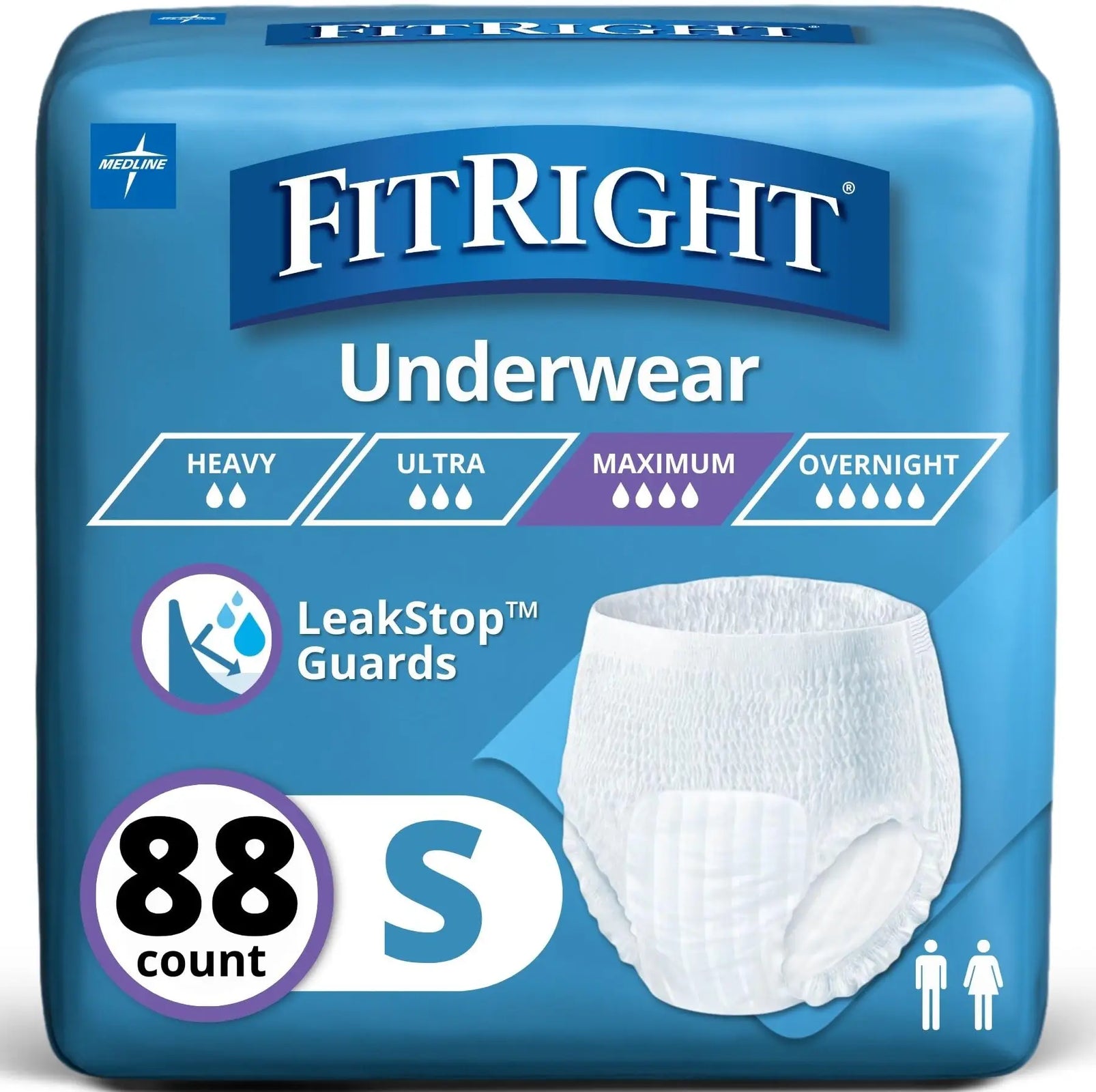 Medline Super Protective Underwear Small (20"-28")