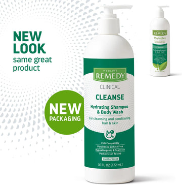 Medline Clinical Hydrating Shampoo and Body Wash 16 oz