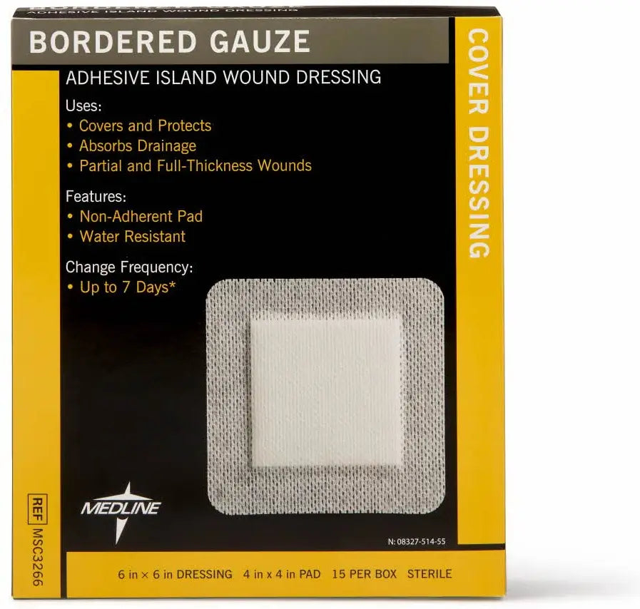 Medline Bordered Gauze - 2 in & 6 in Sizes