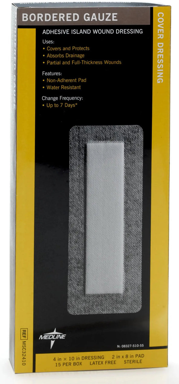 Medline Bordered Gauze Adhesive Island Wound Dressing