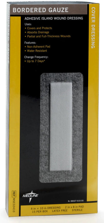 Medline Bordered Gauze Adhesive Island Wound Dressing