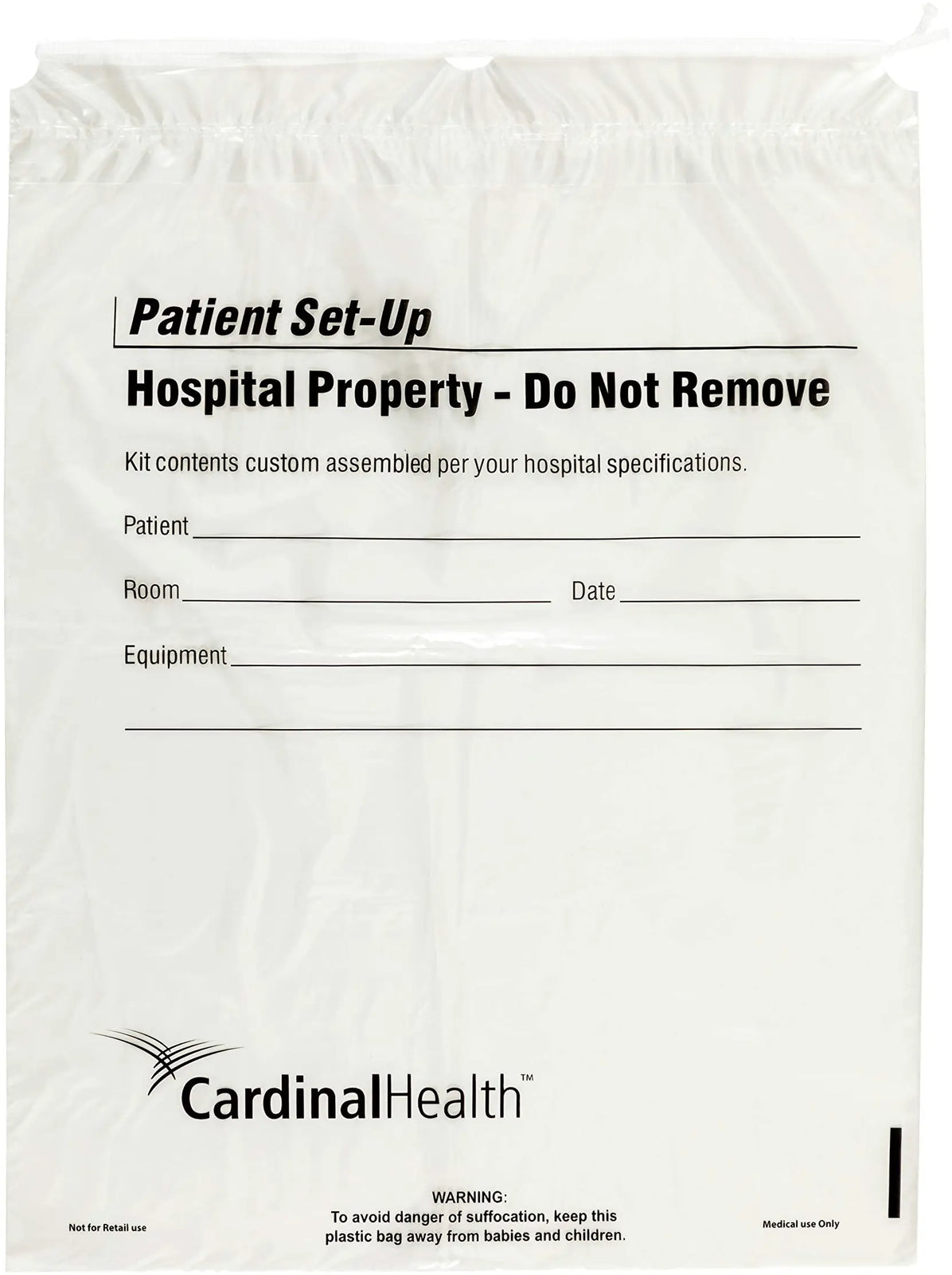Cardinal Health Patient Setup Bag with Draw String