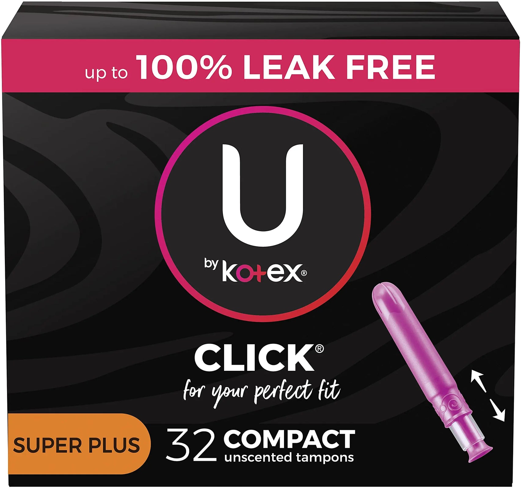 U by Kotex Click Compact Tampons Super Plus 32 Count