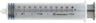Cardinal Health Monoject luer lock tip syringe with clear graduated barrel marked in milliliters and ounces