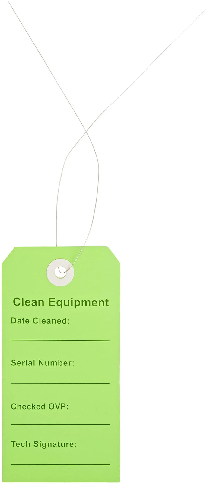 Elkay Plastics Equipment Tag - Green