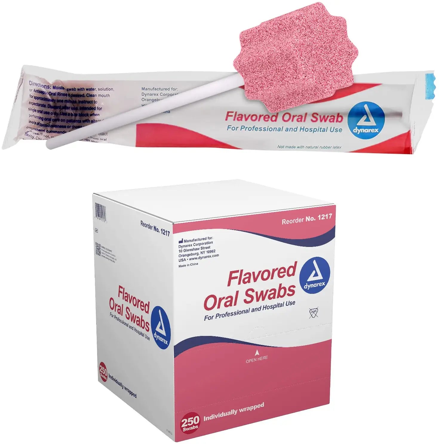 Dynarex Oral Swabsticks with Dentifrice Flavor