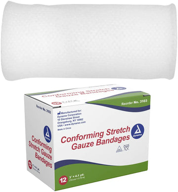 Dynarex Self-Adhering Stretch Gauze Bandage - 3 inch & 4 inch