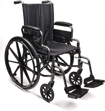 Traveler L4 Folding Wheelchair with Swingaway Footrest, 18