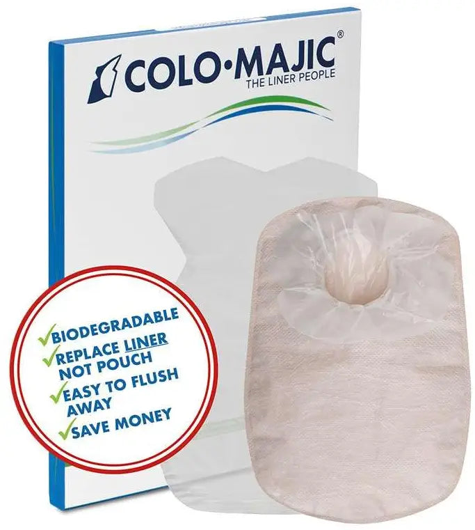 Colo-Majic Biodegradable Ostomy Liners - Large & Regular Sizes