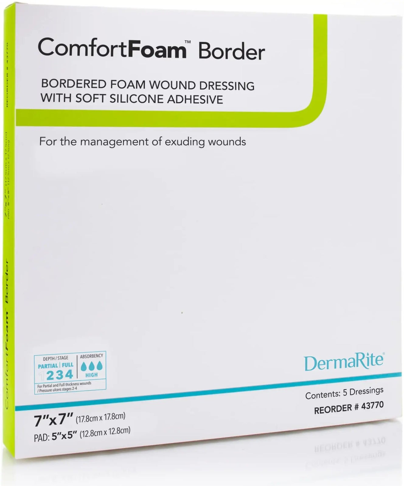 DermaRite ComfortFoam Border Foam Wound Dressing