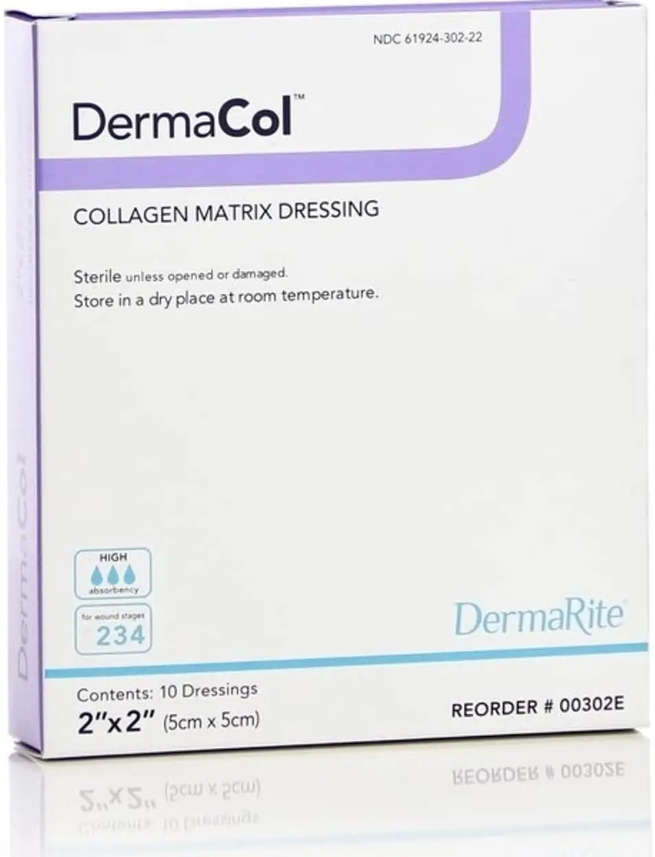 DermaRite Collagen Matrix Wound Dressing - 2x2in & 4x4in Sizes
