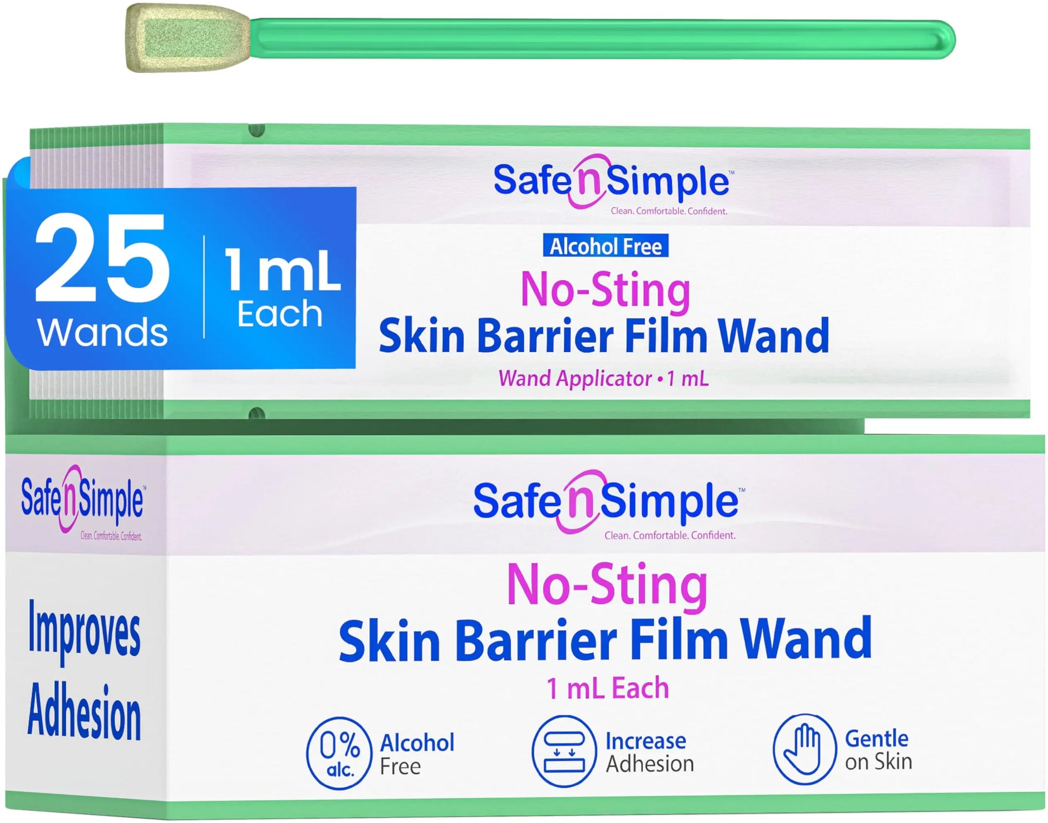 Safe N Simple No Sting Skin Barrier Swab Stick
