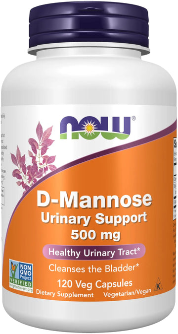 NOW Foods D-Mannose Urinary Support 500mg Veg Capsules