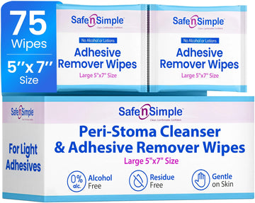 Safe N Simple Peri-Stoma Cleanser and Adhesive Remover Wipes