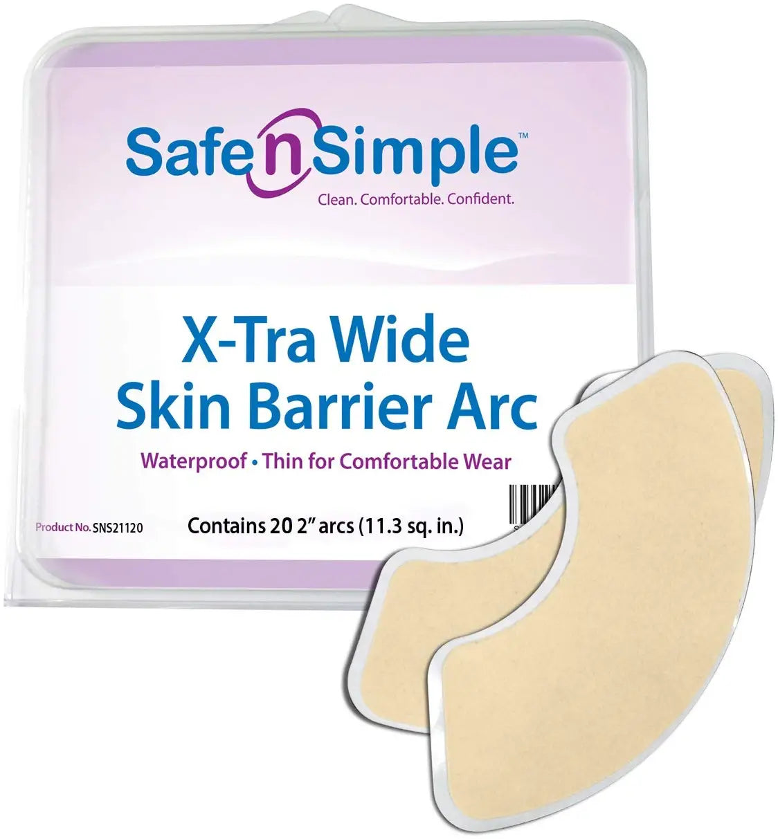 Safe N Simple Skin Barrier X-Tra Wide Crescent Arcs