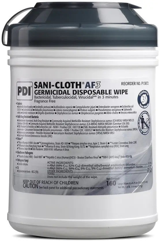 PDI AF3 Germicidal Disposable Wipes