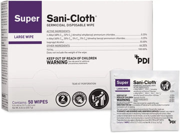 Super Sani-Cloth Packets - Large (55% Alcohol)