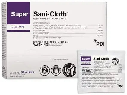 Super Sani-Cloth Packets - Large (55% Alcohol)