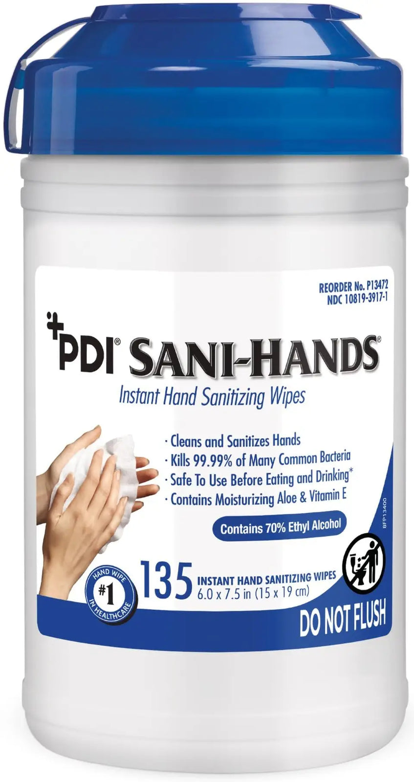 PDI ALC Antimicrobial Alcohol Gel Hand Wipe
