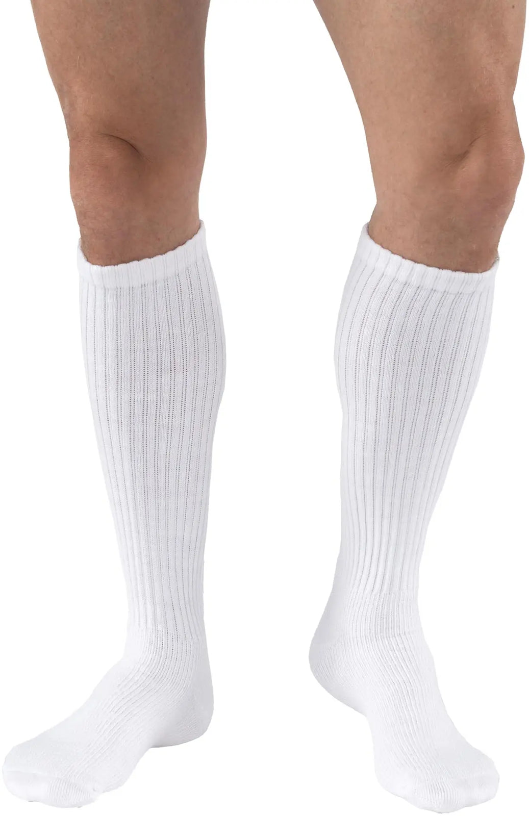 BSN Jobst Knee-High Mild Compression Diabetic Socks, Small, White