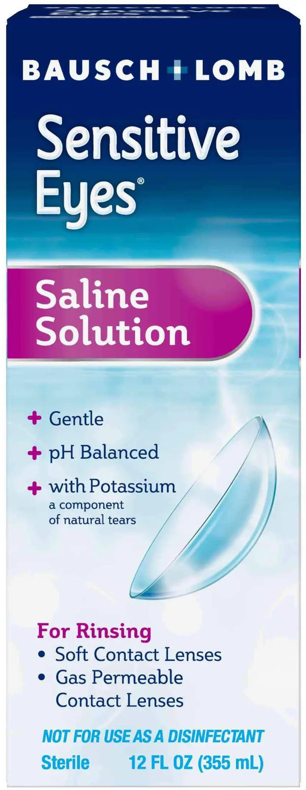 Bausch and Lomb Plus Saline Solution 12 oz