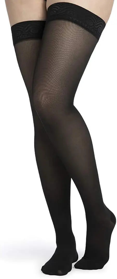 Sigvaris 752N Style Medium Sheer Thigh High Compression Stockings