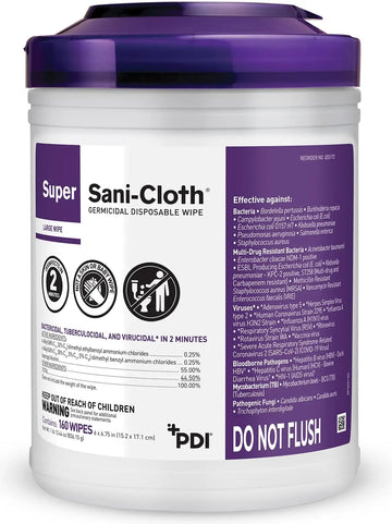 PDI Super Sani-Cloth Germicidal Wipe 6x6.75in