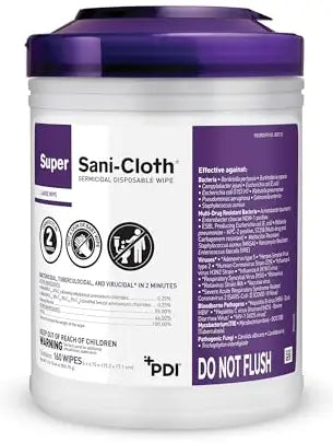 PDI Super Sani-Cloth Germicidal Wipe 6x6.75in