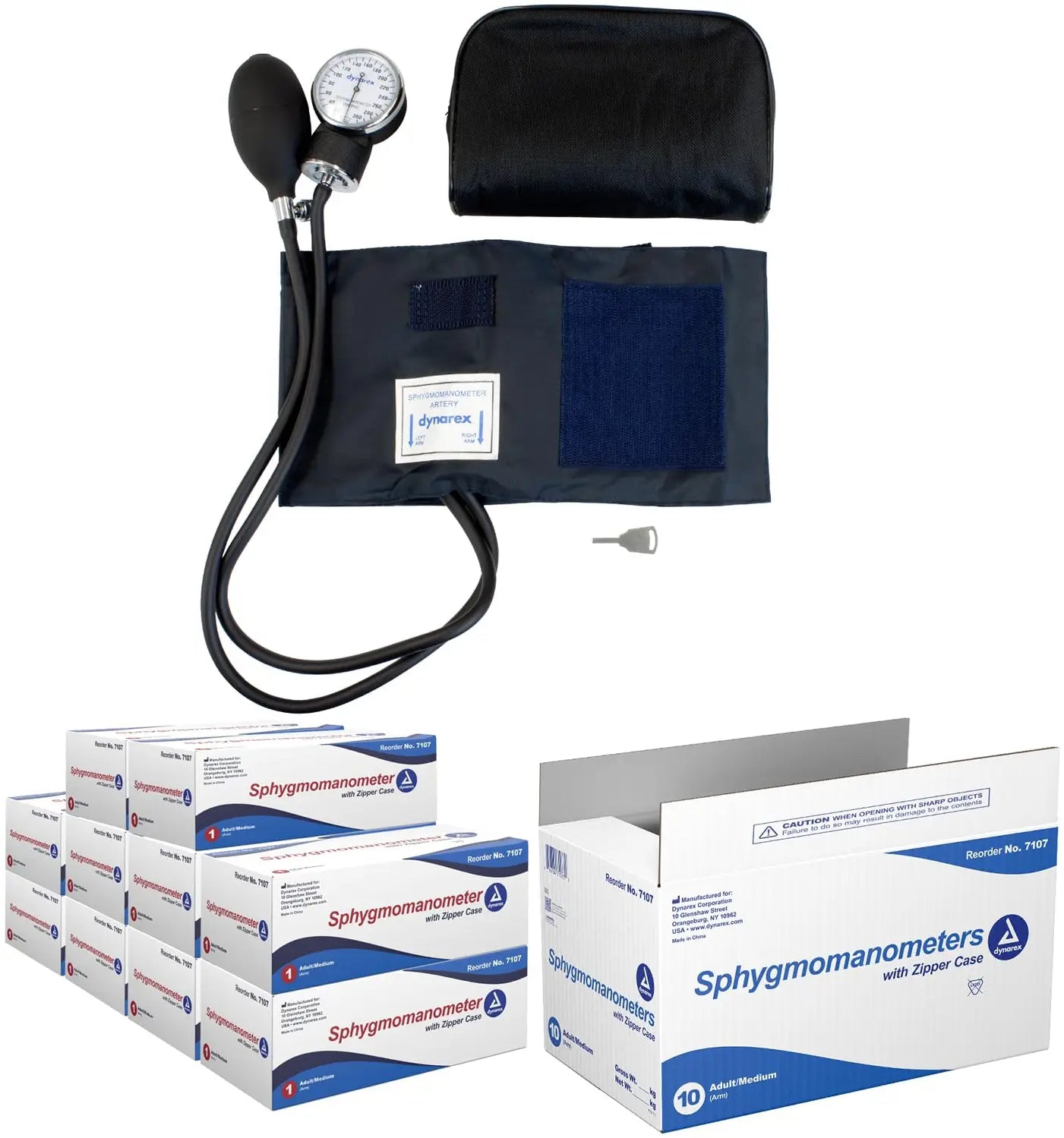 Dynarex Aneroid Sphygmomanometer Adult Blood Pressure Monitor
