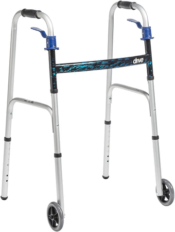 Drive Medical Deluxe Trigger Release Folding Walker with 5