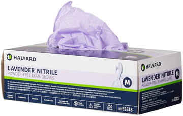 Halyard LAVENDER Nitrile Exam Gloves, Medium