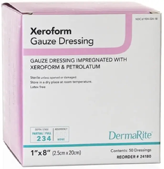 DermaRite Xeroform Gauze Dressing 1" x 8"