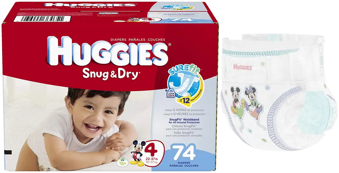 Huggies Snug and Dry Diapers - Size 1, 3, 4