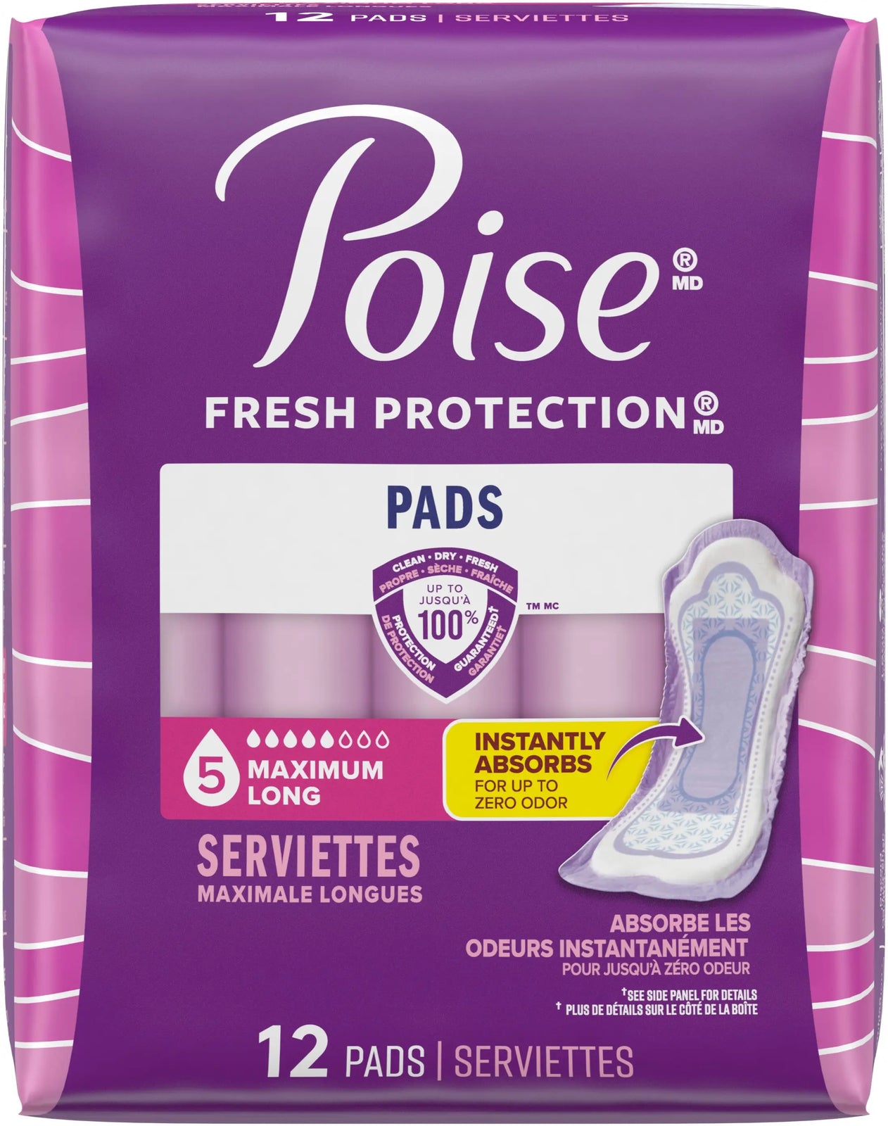 Poise Maximum Long Pads, 14.06 in