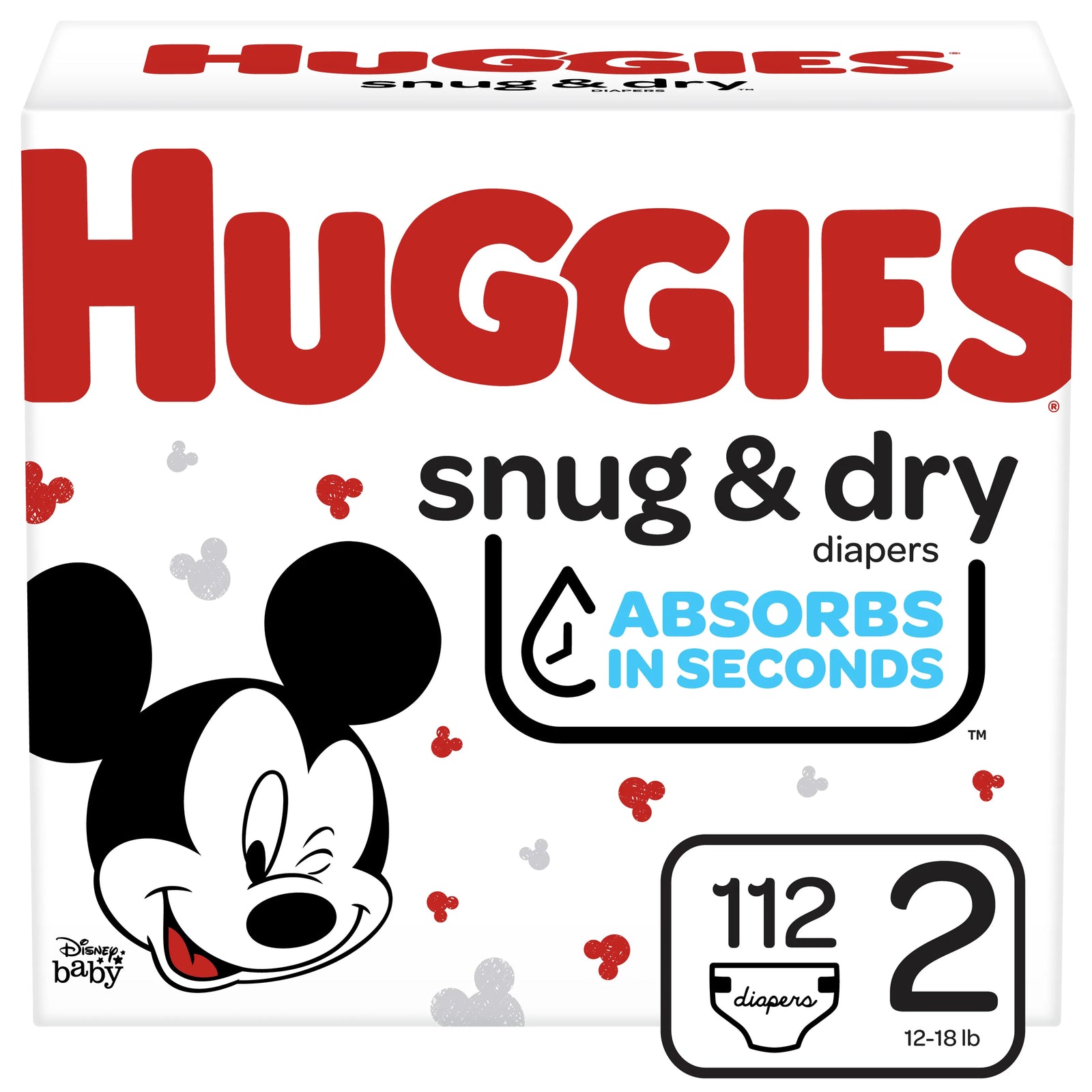 Huggies Snug & Dry Diapers, Size 2, Giga Pack, 112 Count
