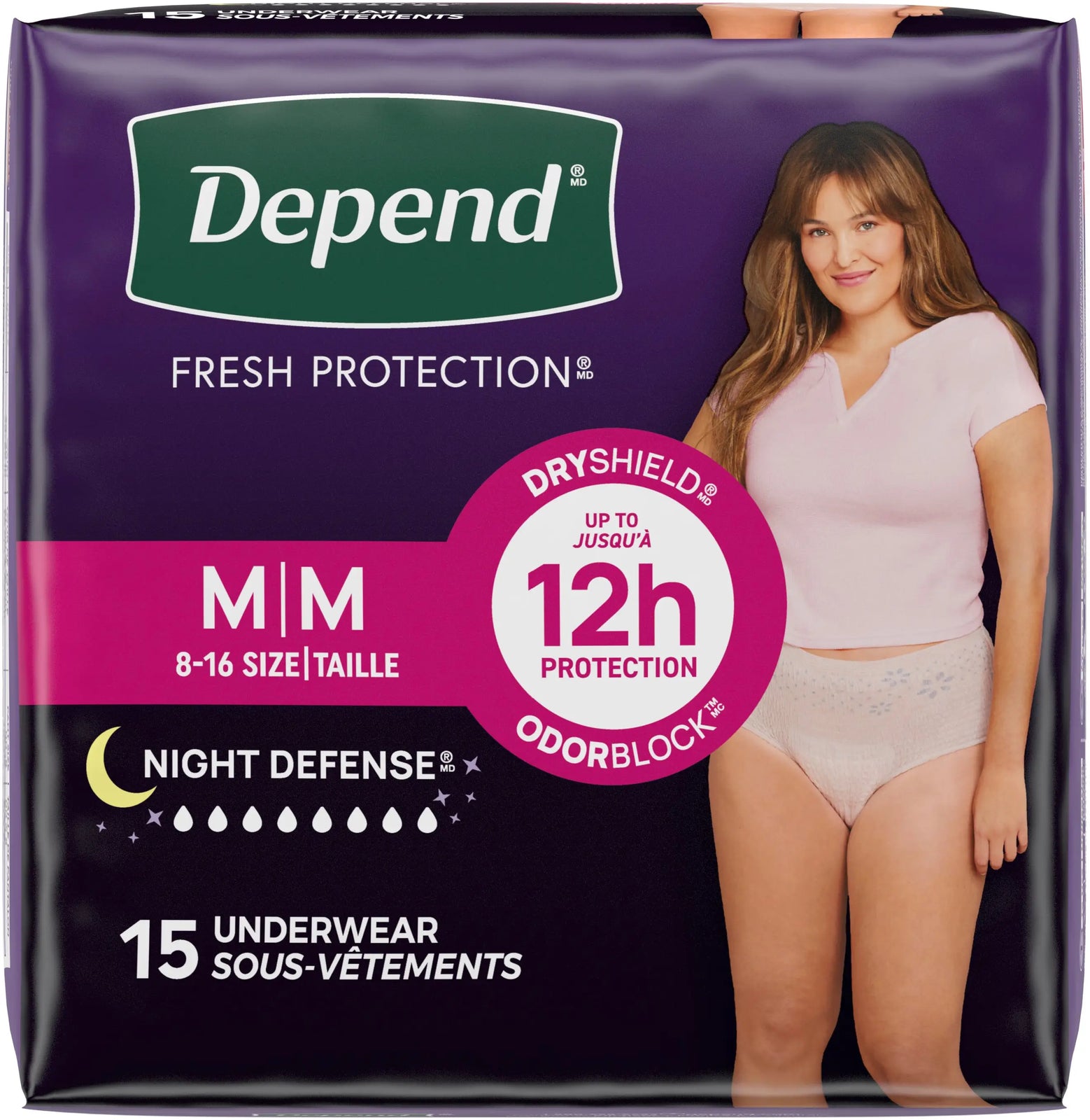 Depend Night Defense Incontinence Underwear for Women