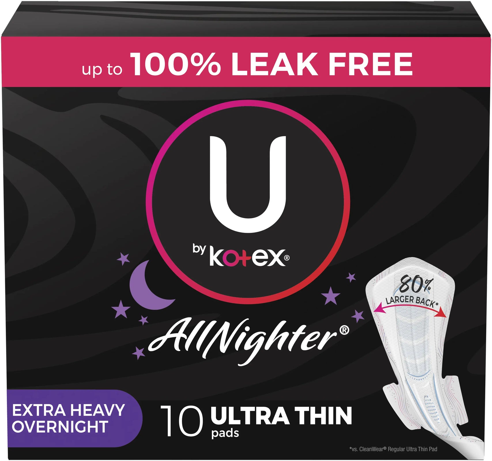 U by Kotex Super Premium Ultra Thin Overnight Pads with Wings