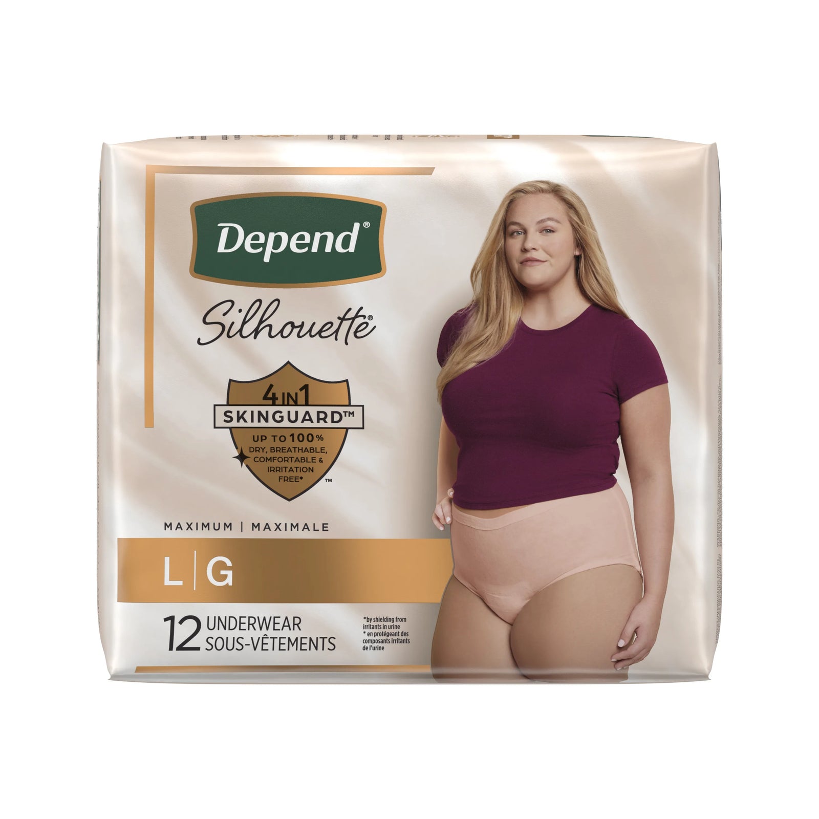 Depend Silhouette Max Absorbency Underwear for Women, Pink