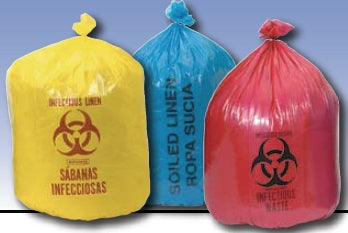 Colonial Bag Biohazard Waste Bag 45 Gallon Red 37 x 50 Inch