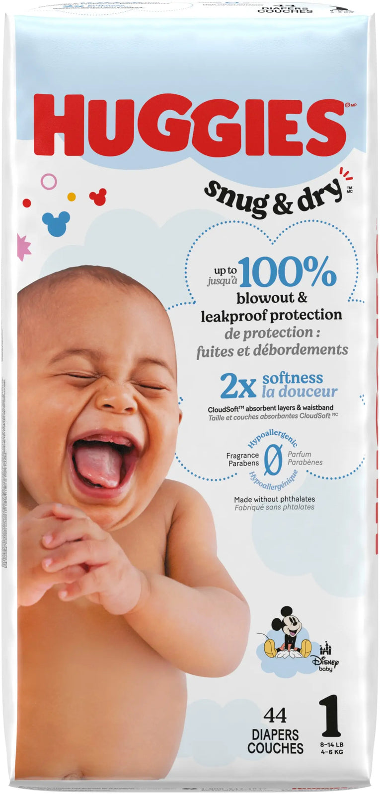 Huggies Snug & Dry Diapers - Multiple Sizes Available