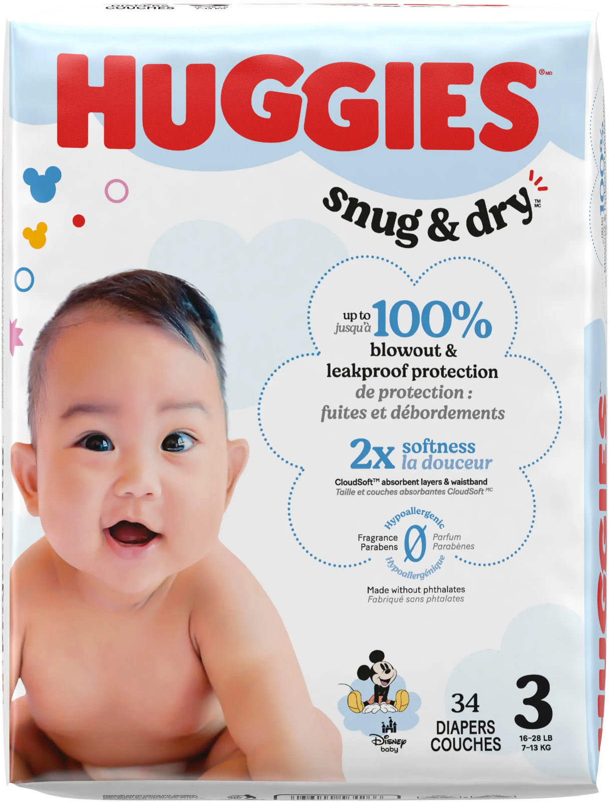 Huggies Snug & Dry Diapers - Multiple Sizes Available
