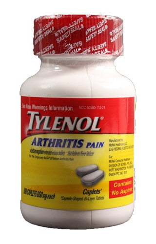 Tylenol Arthritis 650mg Caplets, 100 per Bottle