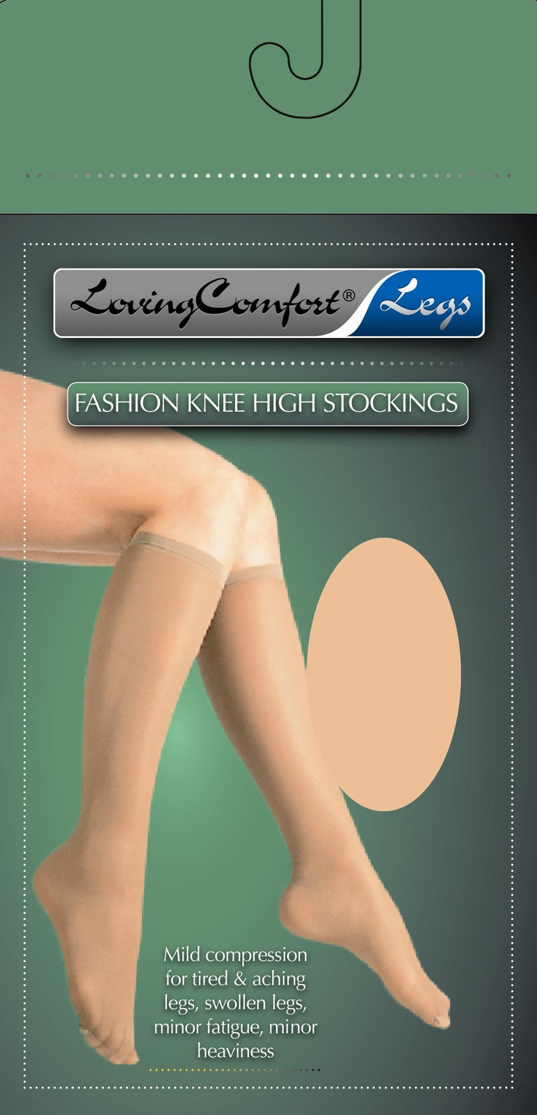 Loving Comfort Knee High Compression Stockings - Large, Black