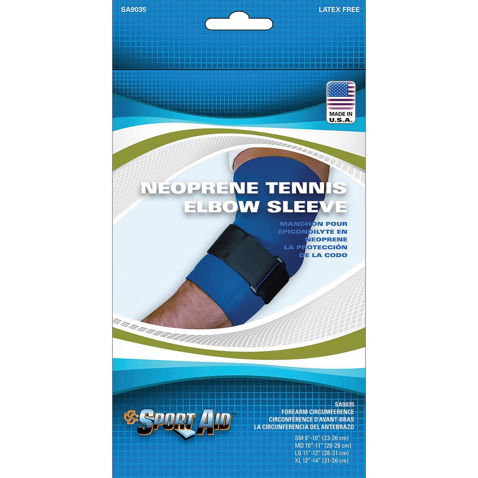 Sport Aid Neoprene Tennis Elbow Sleeve, Medium, 10 to 11 Inch
